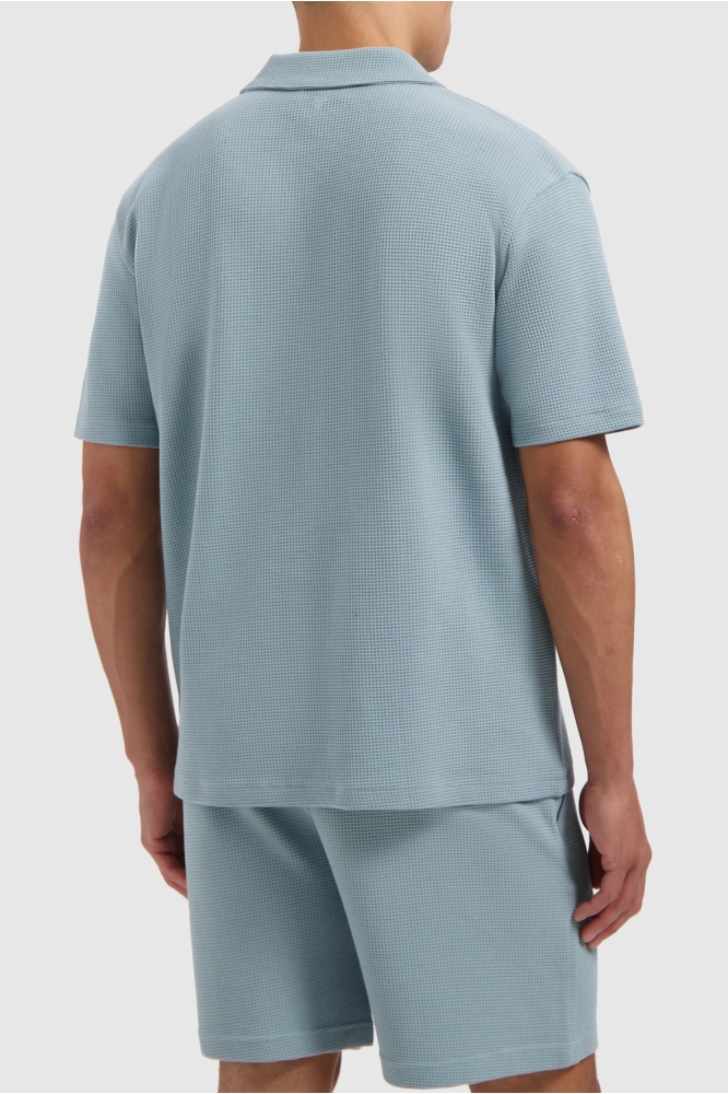 GESTRUCTUREERDE POLO 25010123 93 BLUE GREY